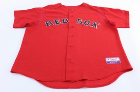 Athletic Outfit Seamless Knitting Boston Red Sox Embroidered Majestic Baseball Jersey