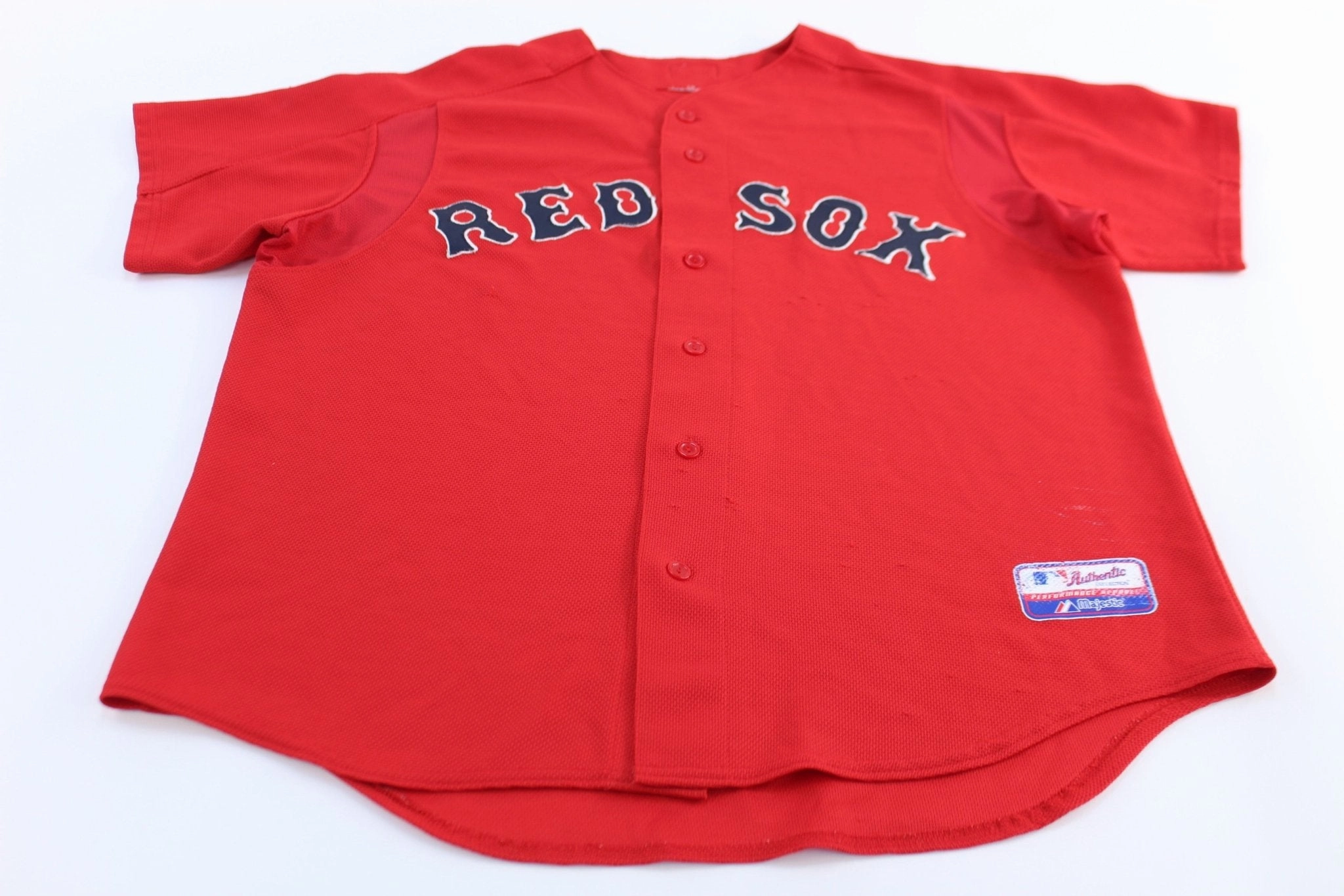 Athletic Outfit Seamless Knitting Boston Red Sox Embroidered Majestic Baseball Jersey