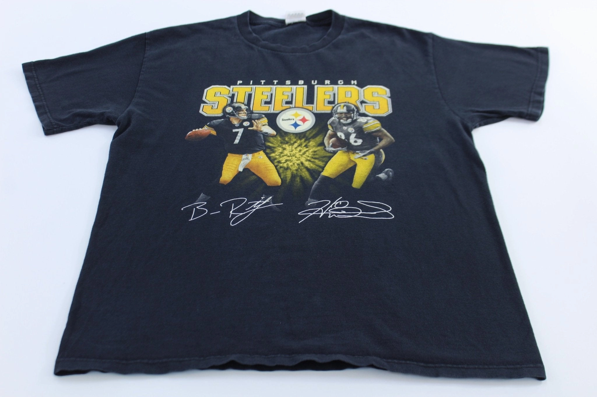 Practical Comfort Pittsburgh Steelers Football Ben Roethlisberger & Hines Ward T-Shirt