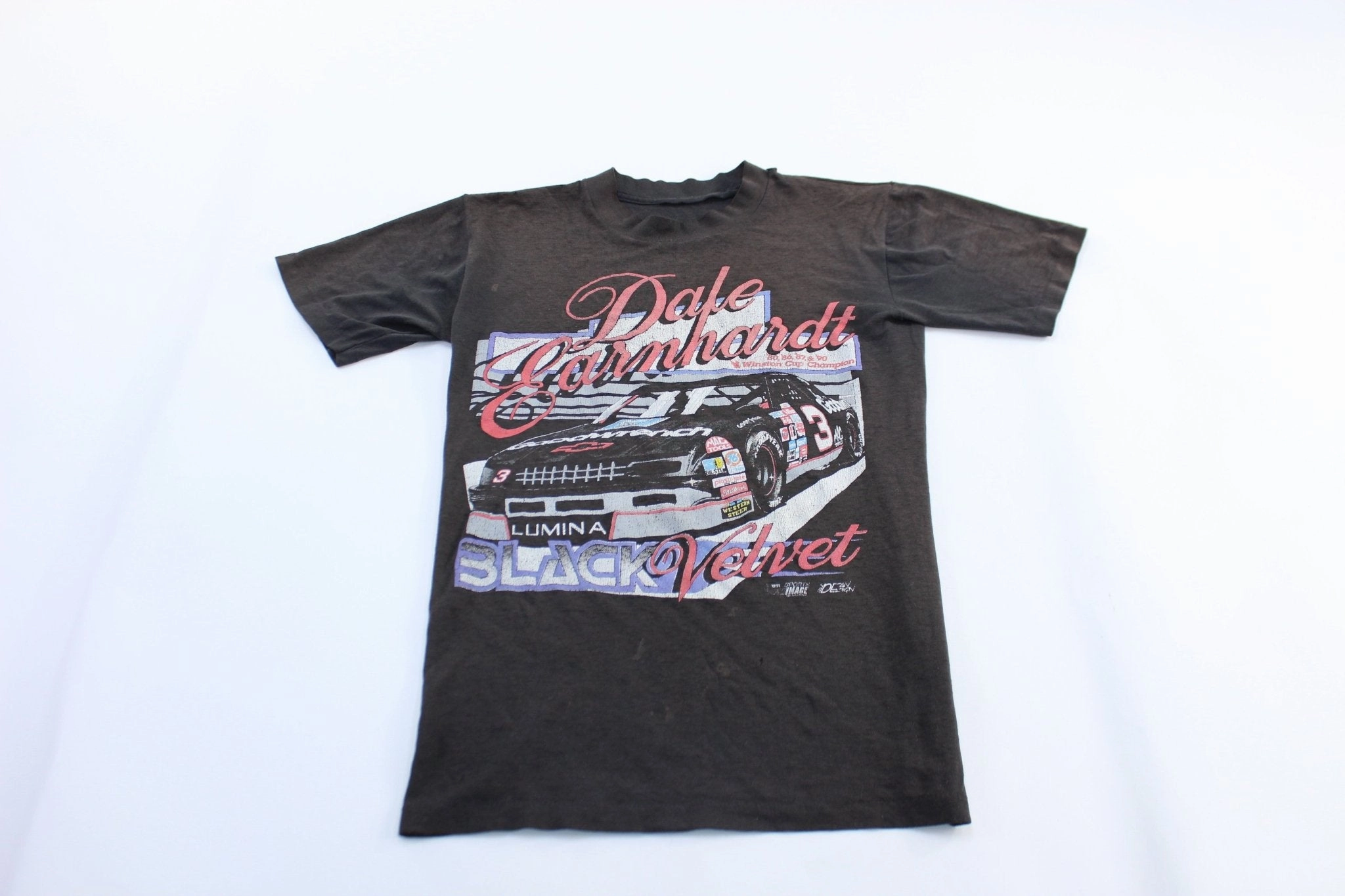 90's Dale Earnhardt Black Velvet Graphic T-Shirt Moisture Wicking Technology Soft and Light Wear