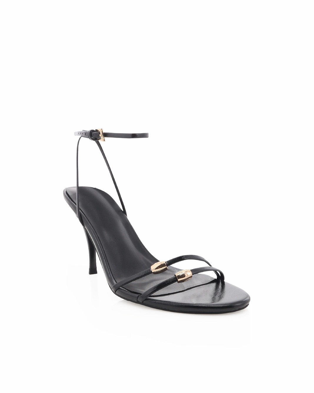 ROBIN - BLACK SHINE Soft Layers Summer Heels