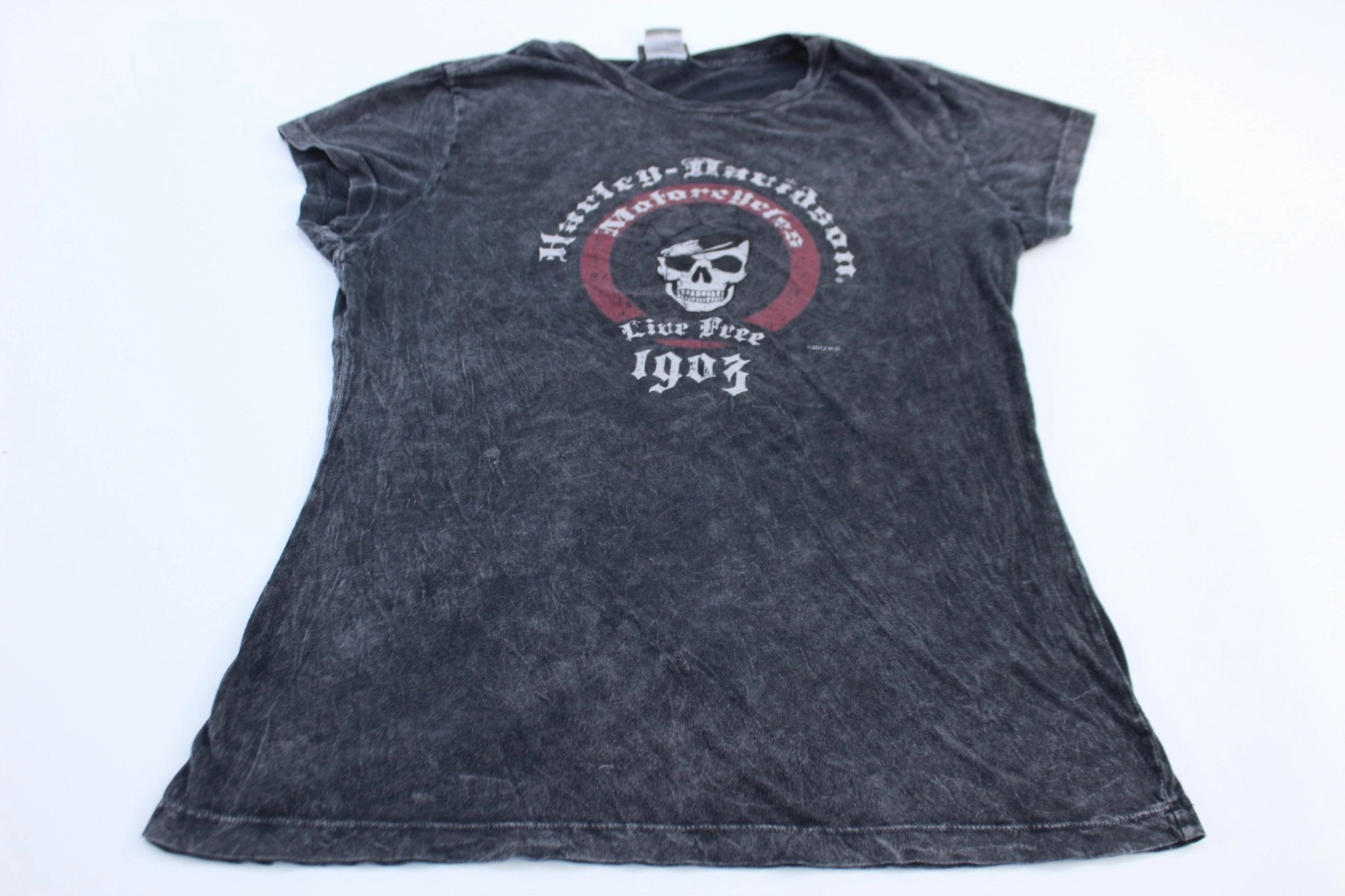 Minimalist Stitching Bold Style Women's Harley Davidson Motorcycles Wichita, Kansas T-Shirt