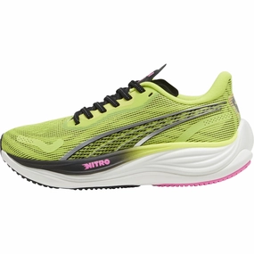 Puma Velocity Nitro 3 Womens Running Shoes - Green Slip Resistant Groove Design