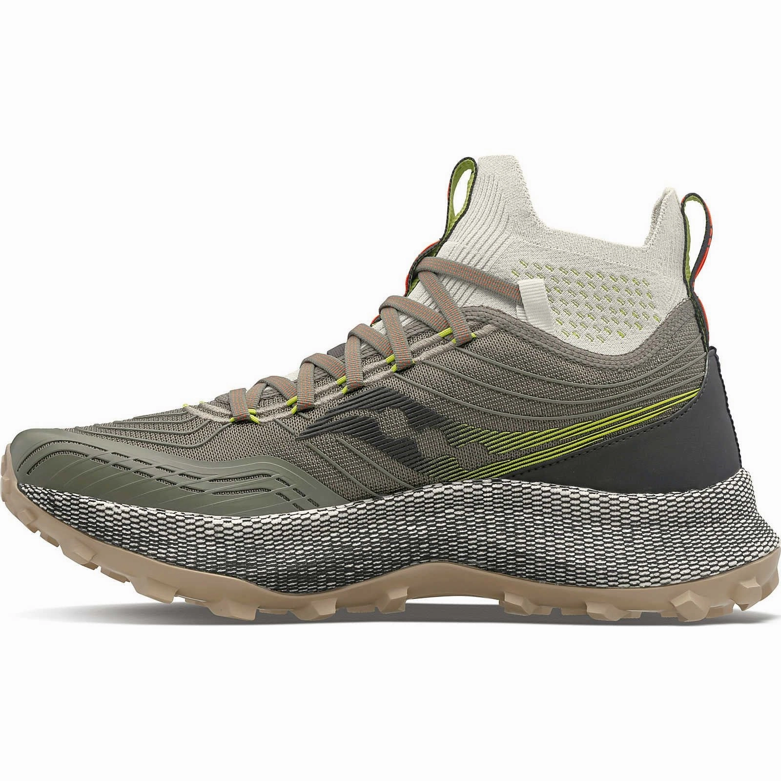 platform shoes Saucony Endorphin Mid Mens Trail Running Shoes - Green