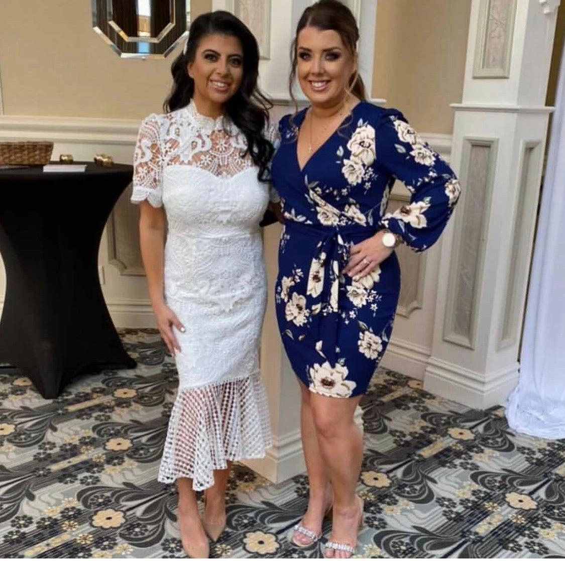 Eye Appeal Shape Hug Crystal Dress - White