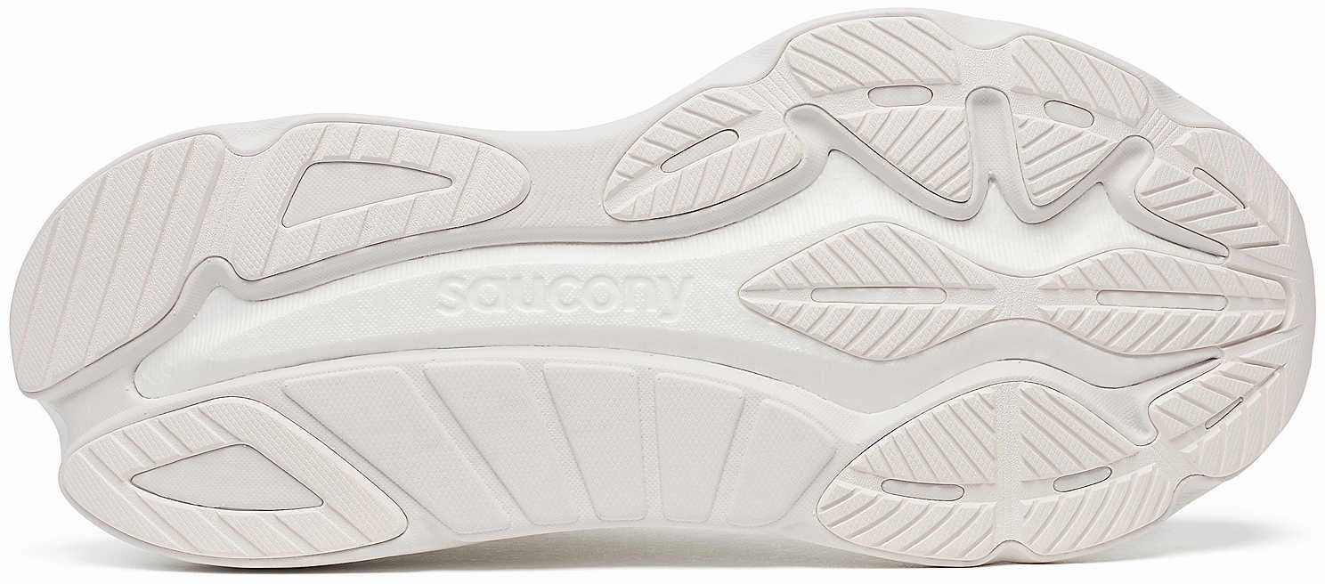 Flexible Sole Saucony Hurricane 24 Mens Running Shoes - White