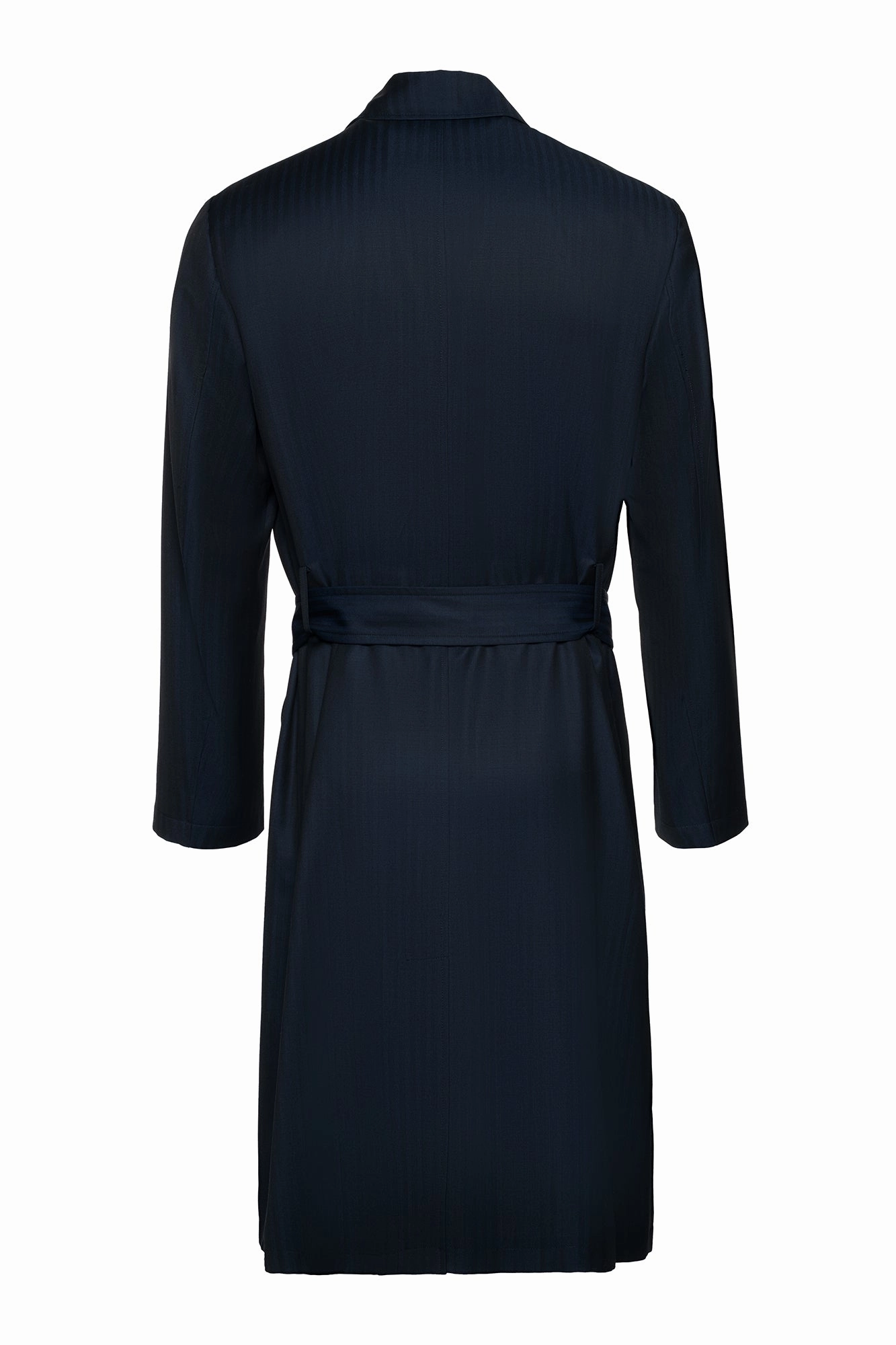 AbrasionResistant MAN RAY NAVY HERRINGBONE SINGLE BREAST TRENCH COAT