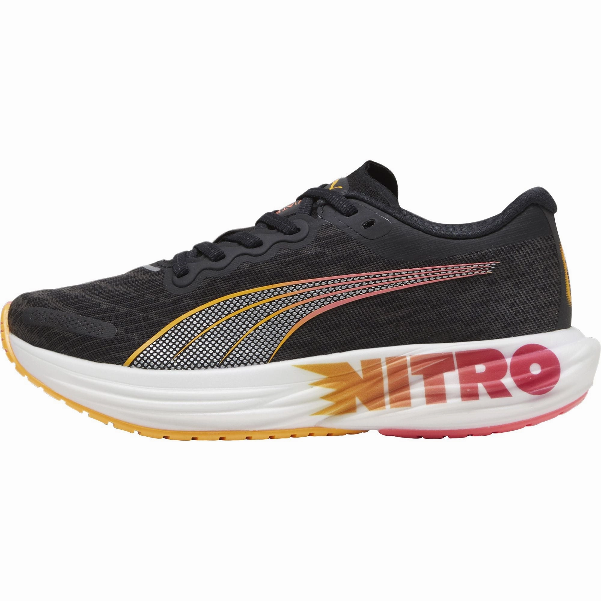 Puma Deviate Nitro 2 Womens Running Shoes - Black Molded Footbed interval - training shoes
