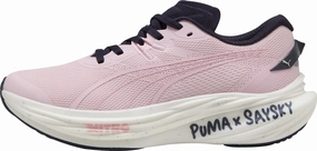 Seamless Knit Fabrication Puma Deviate Nitro 3 X SAYSKY Mens Running Shoes - Pink