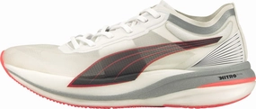 Puma Deviate Nitro Elite Racer Womens Running Shoes - White Ultra Adhesive Tread buckle - trimmed - design shoes