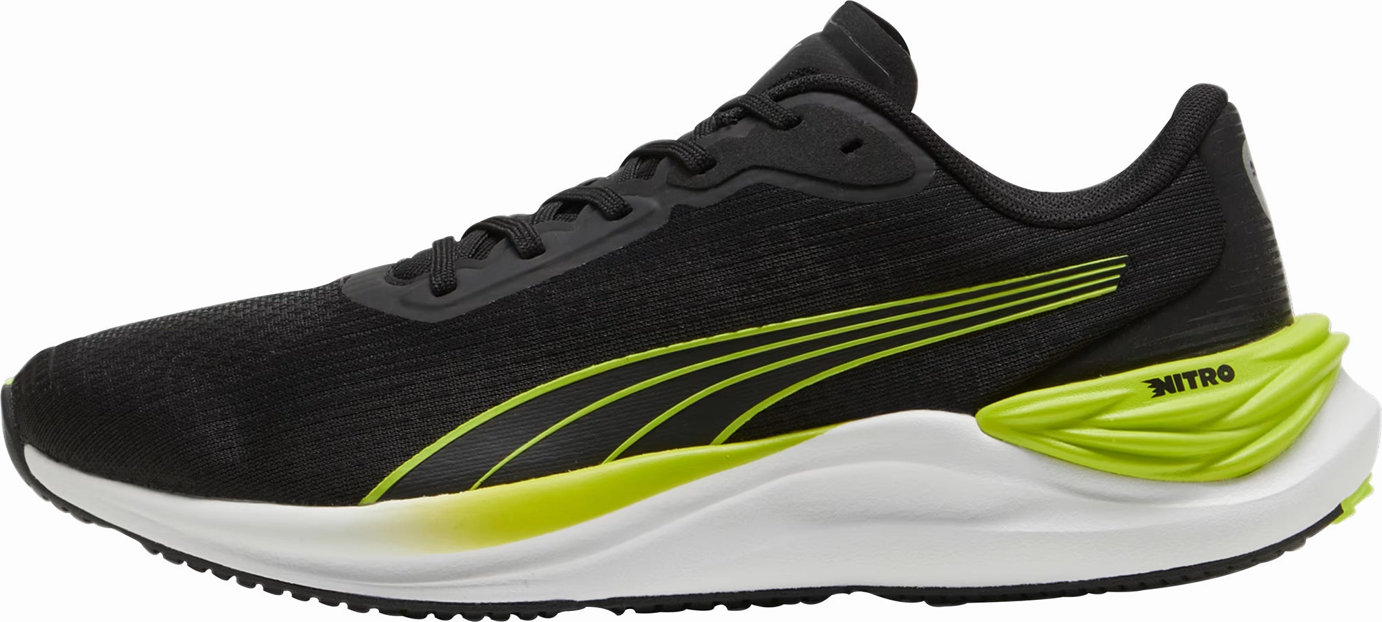 Ventilated Heel Counter countryside running shoes Puma Electrify Nitro 3 Mens Running Shoes - Black