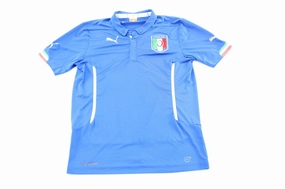Puma Embroidered Logo Italia Soccer Jersey Quick Release Moisture Transfer Muscle Friendly