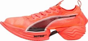 running during work breaks Puma Fast-R Nitro Elite 2 Womens Running Shoes - Red