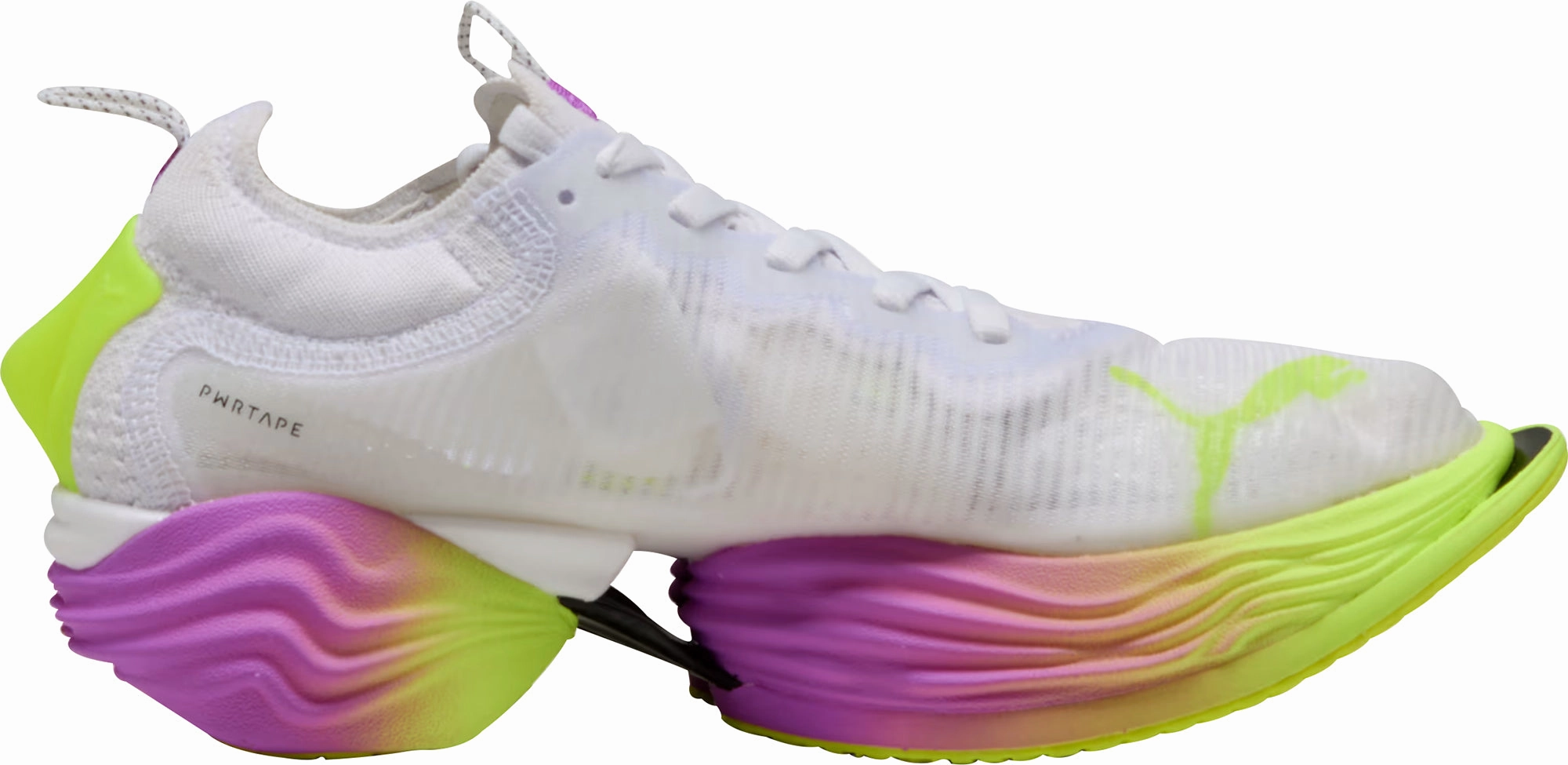 Puma Fast-R Nitro Elite 2 Womens Running Shoes - White running in an airport area shoes