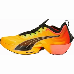 running in professional tracks shoes Puma Fast-R Nitro Elite Fireglow Mens Running Shoes - Yellow