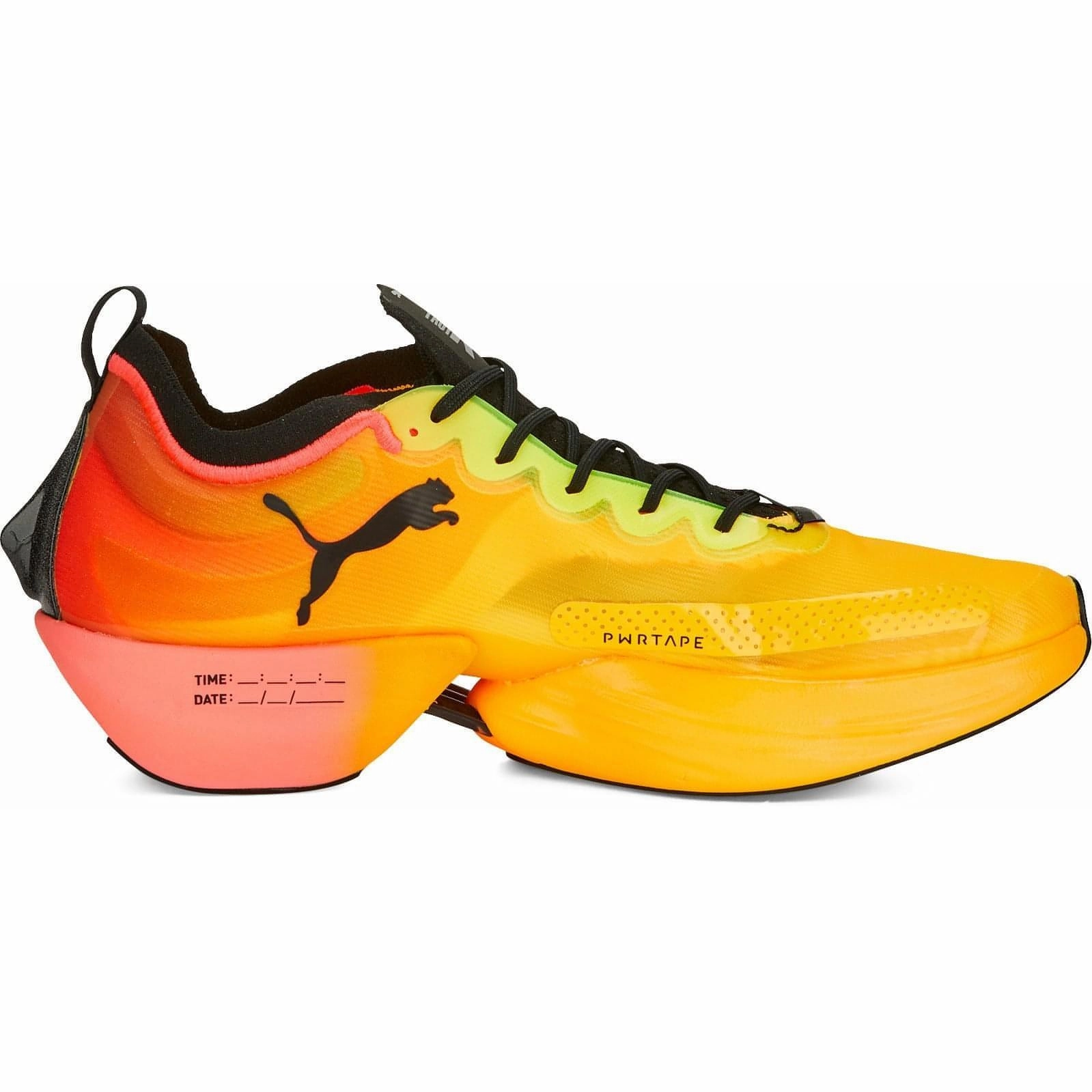 Gradual Transition dawn run running shoes Puma Fast-R Nitro Elite Fireglow Mens Running Shoes - Yellow