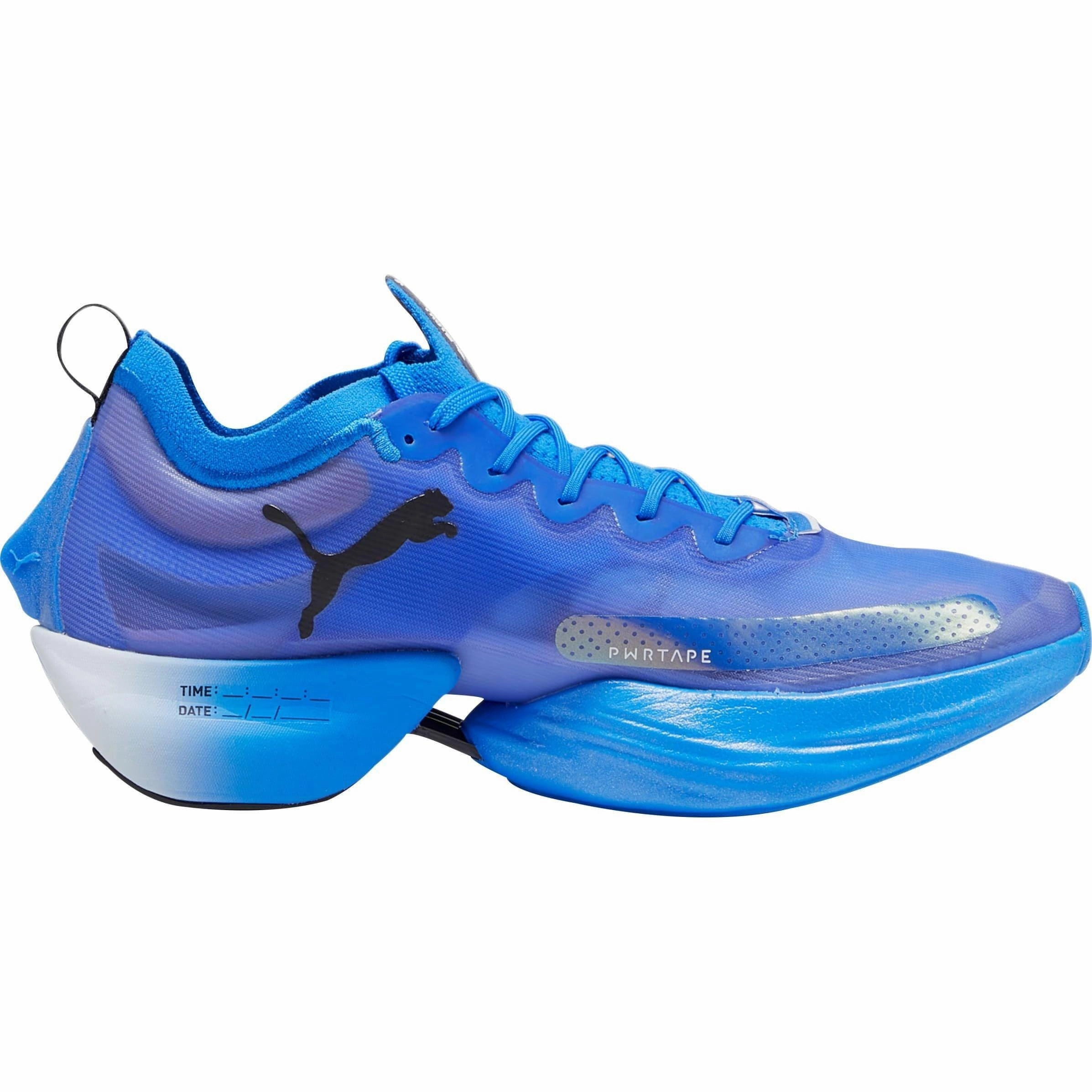 Puma Fast-R Nitro Elite Mens Running Shoes - Blue color - purple Padded collar design