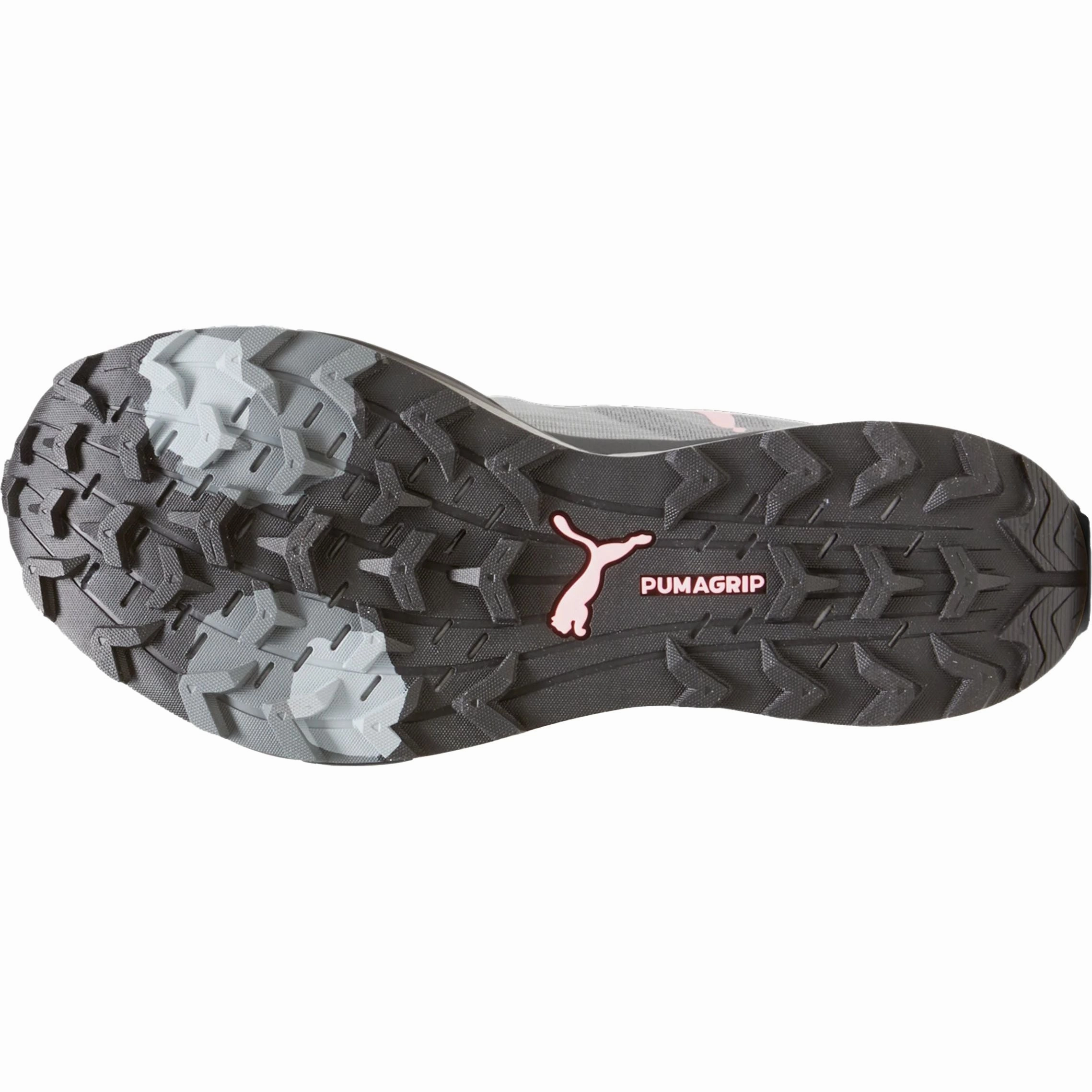 Puma Fast-Trac Apex Nitro Womens Trail Running Shoes - Grey running during a windy day