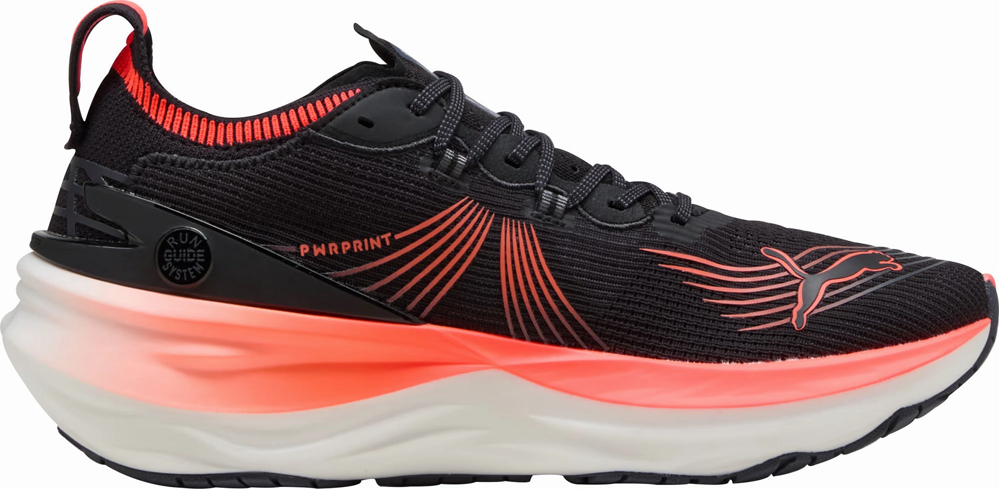 Puma ForeverRun Nitro 2 Mens Running Shoes - Black soft - touch shoes Padded Collar Lining