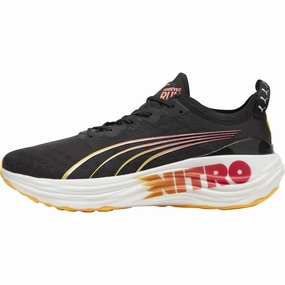 Puma ForeverRun Nitro Mens Running Shoes - Black running in a color run shoes Shock Absorption Sole