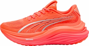 Puma MagMax Nitro Womens Running Shoes - Red Mesh Lining Non Slip Lace Fastening