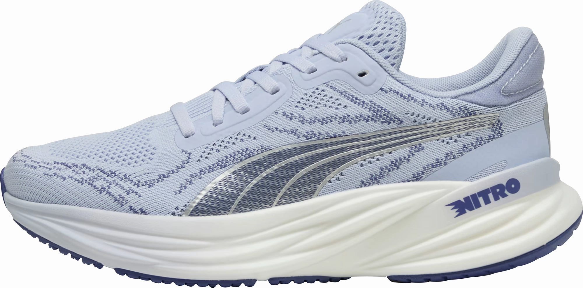 Puma Magnify Nitro 2 Womens Running Shoes - Blue Anti - roll Cushioned Tongue Padding