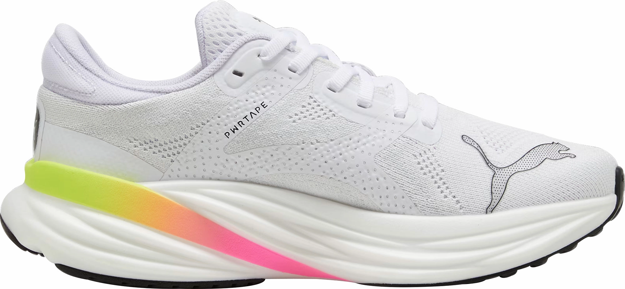 warm - weather shoes running with a maximalist style Puma Magnify Nitro 2 Womens Running Shoes - White