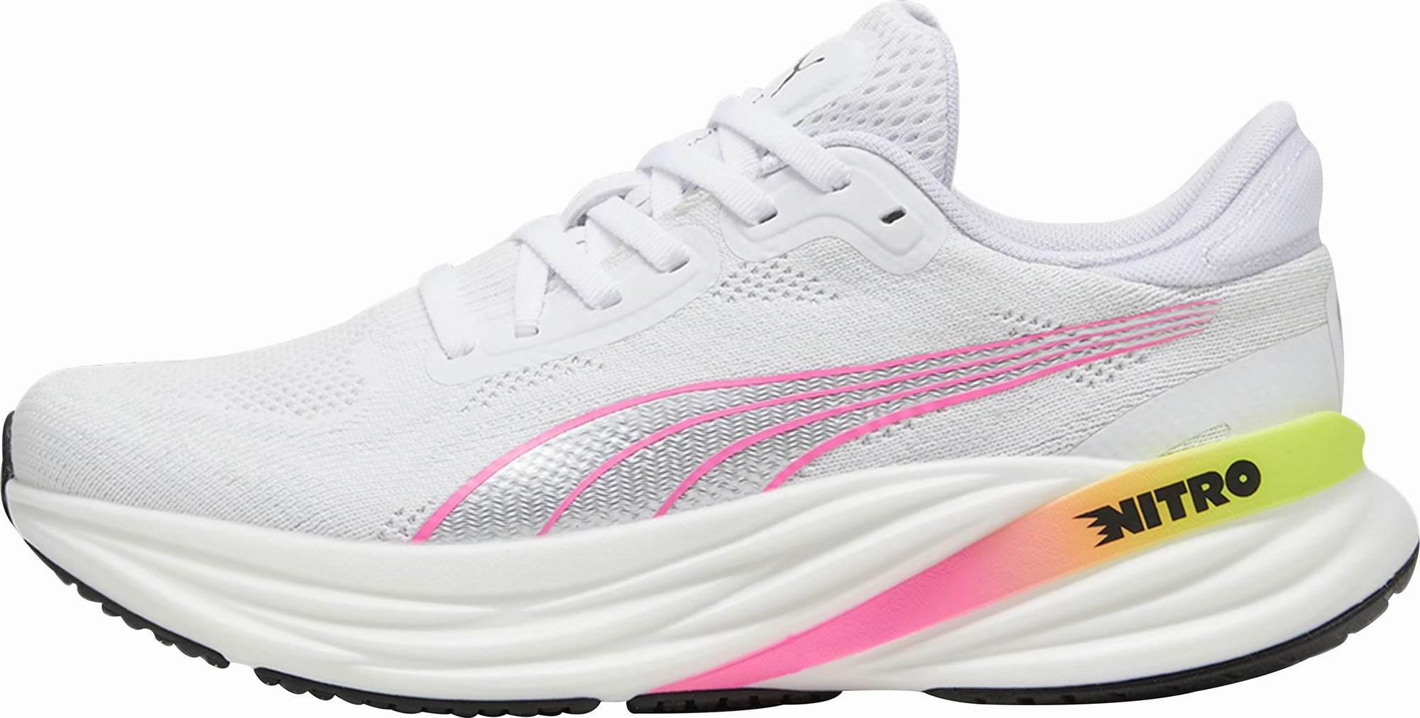 Puma Magnify Nitro 2 Womens Running Shoes - White Cushioned Collarbone