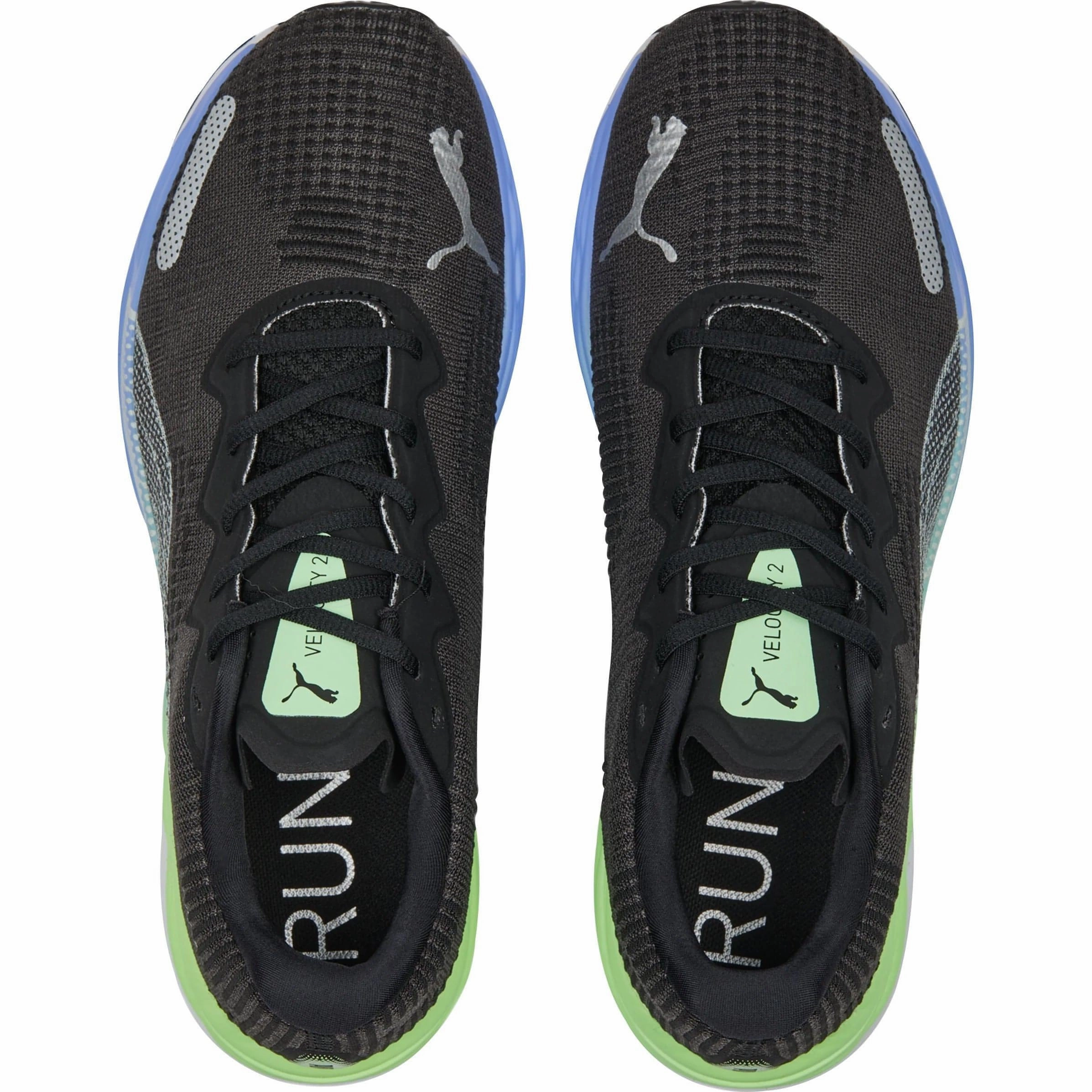 running in dry tracks shoes collector's shoes Puma Velocity Nitro 2 Fade Mens Running Shoes - Black