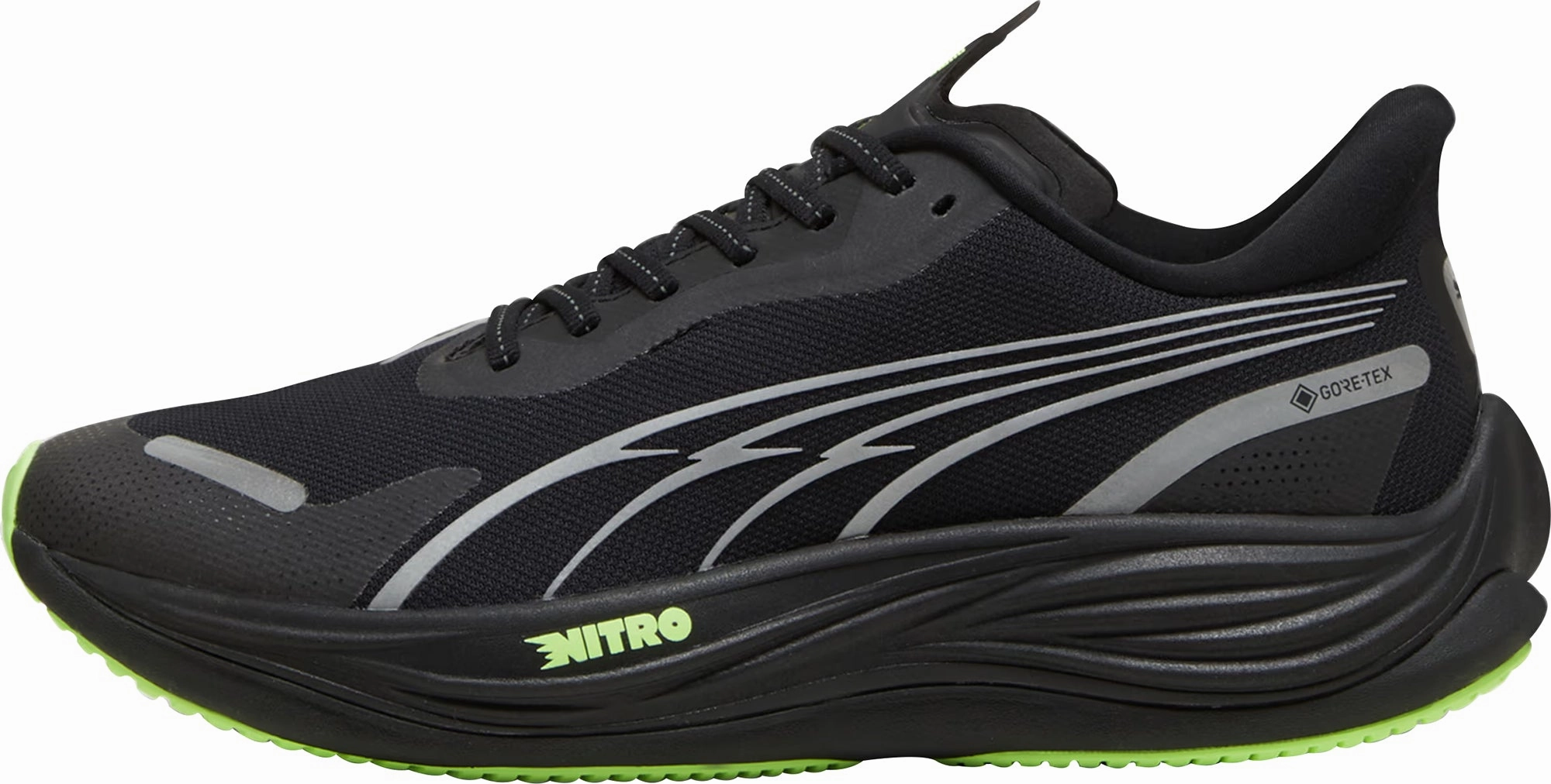 wide shoes Puma Velocity Nitro 3 GORE-TEX Mens Running Shoes - Black