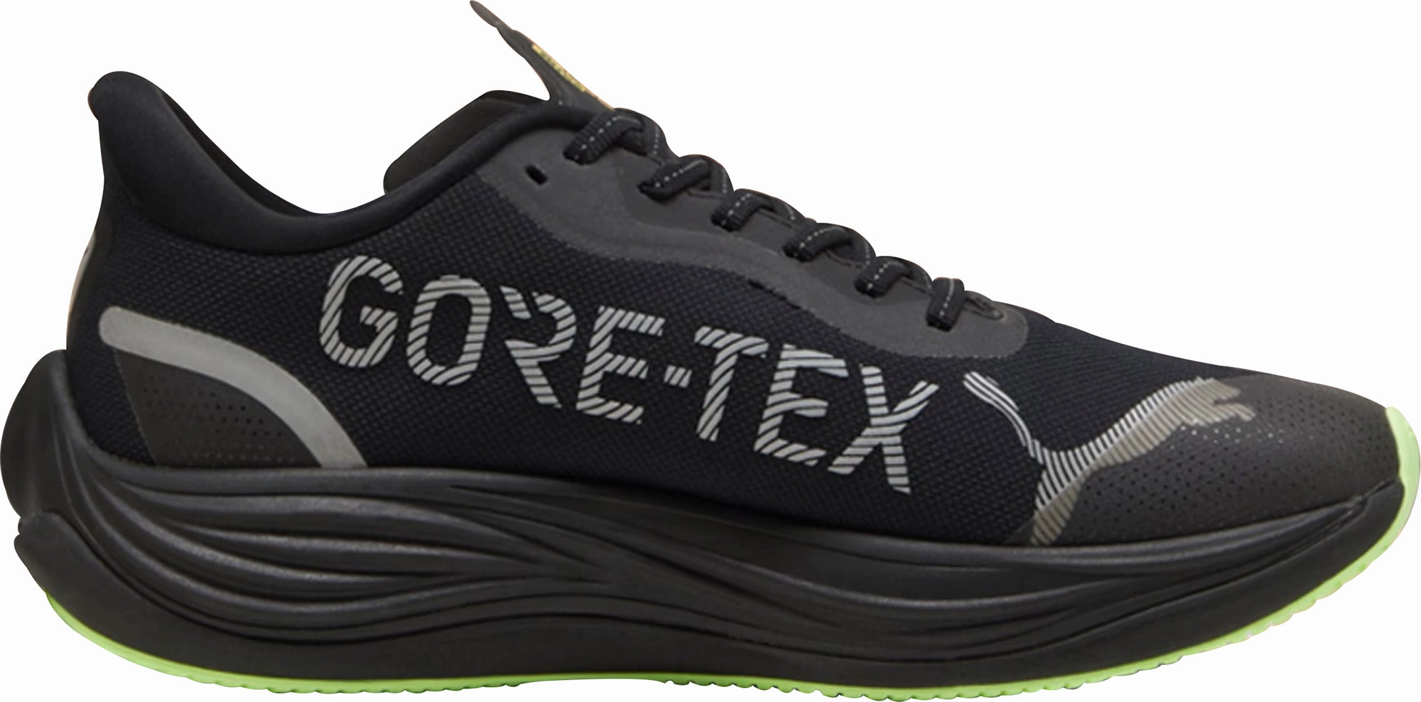 Dual Density Foam Layering Puma Velocity Nitro 3 GORE-TEX Mens Running Shoes - Black