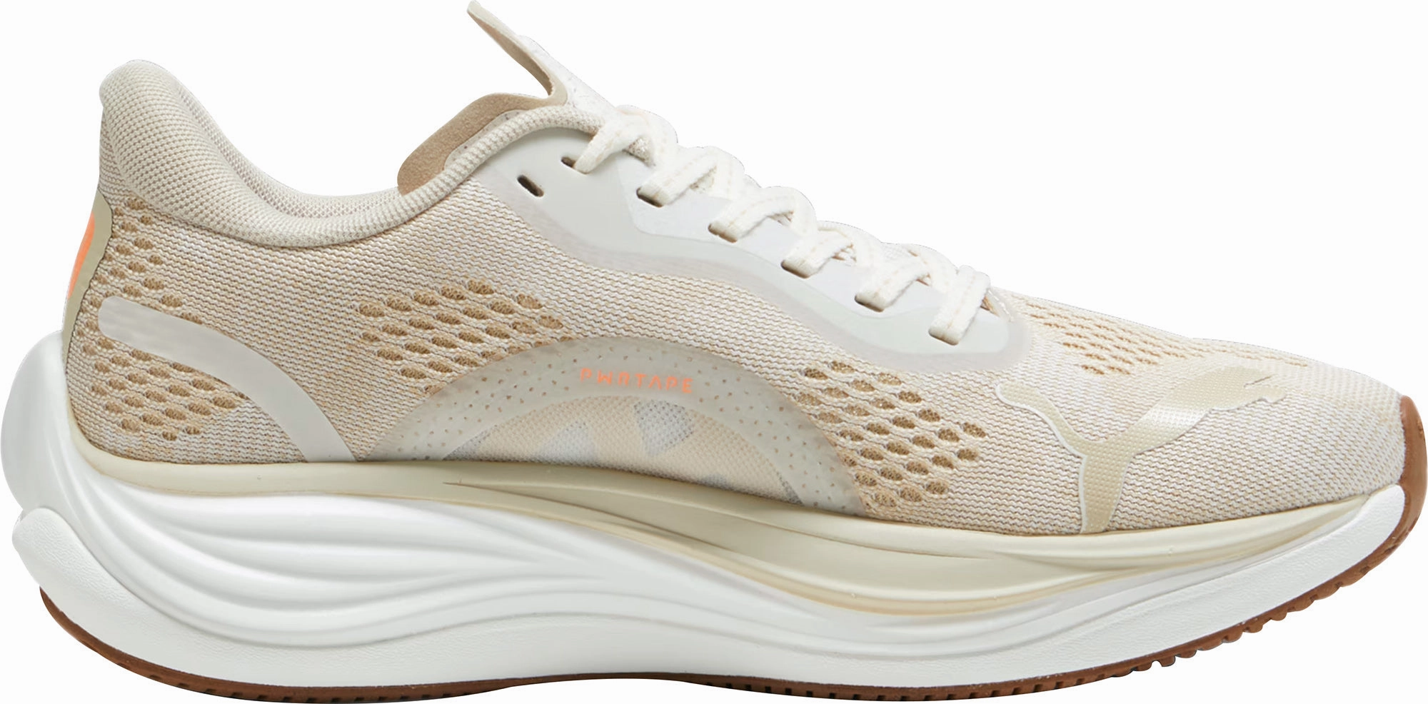 aesthetic - design shoes running on a track oval Puma Velocity Nitro 3 Womens Running Shoes - Cream