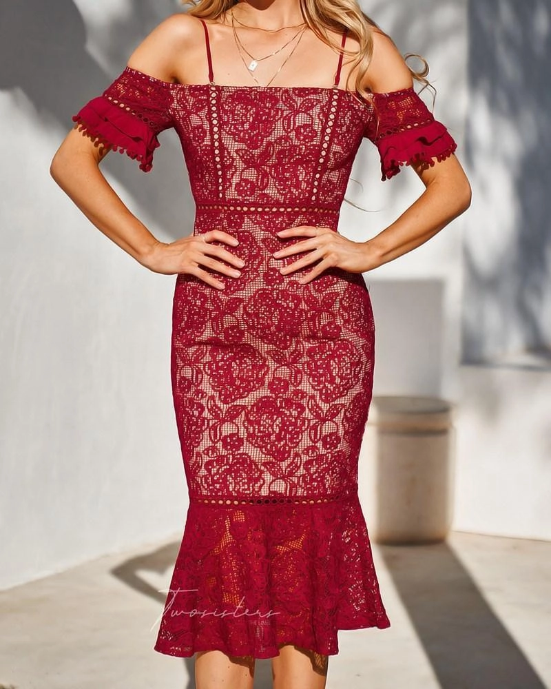 Erica Dress - Red Elegant Look