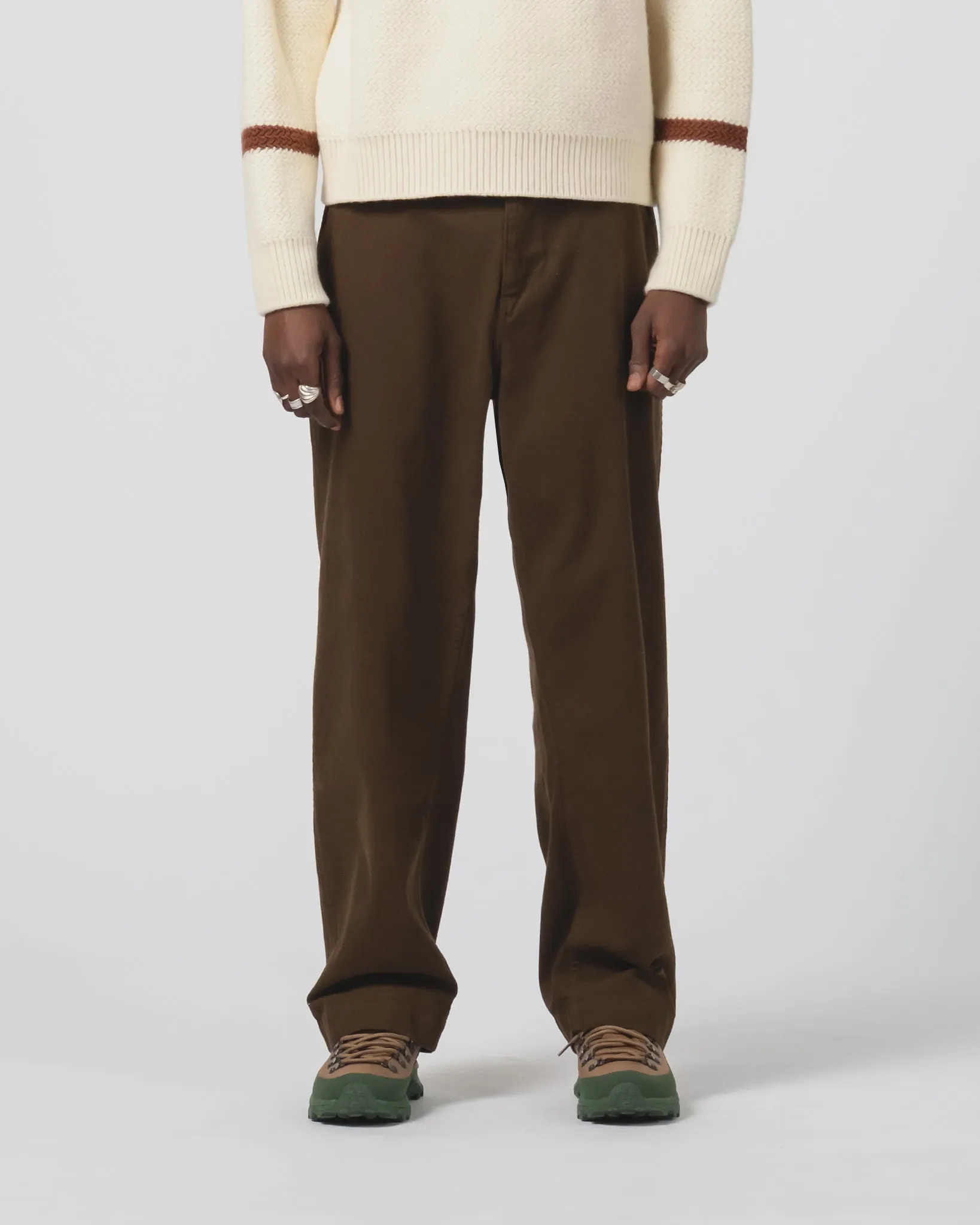 Frisco Chino Hbt Java Brown Snag Free Fabric Chic Vibe