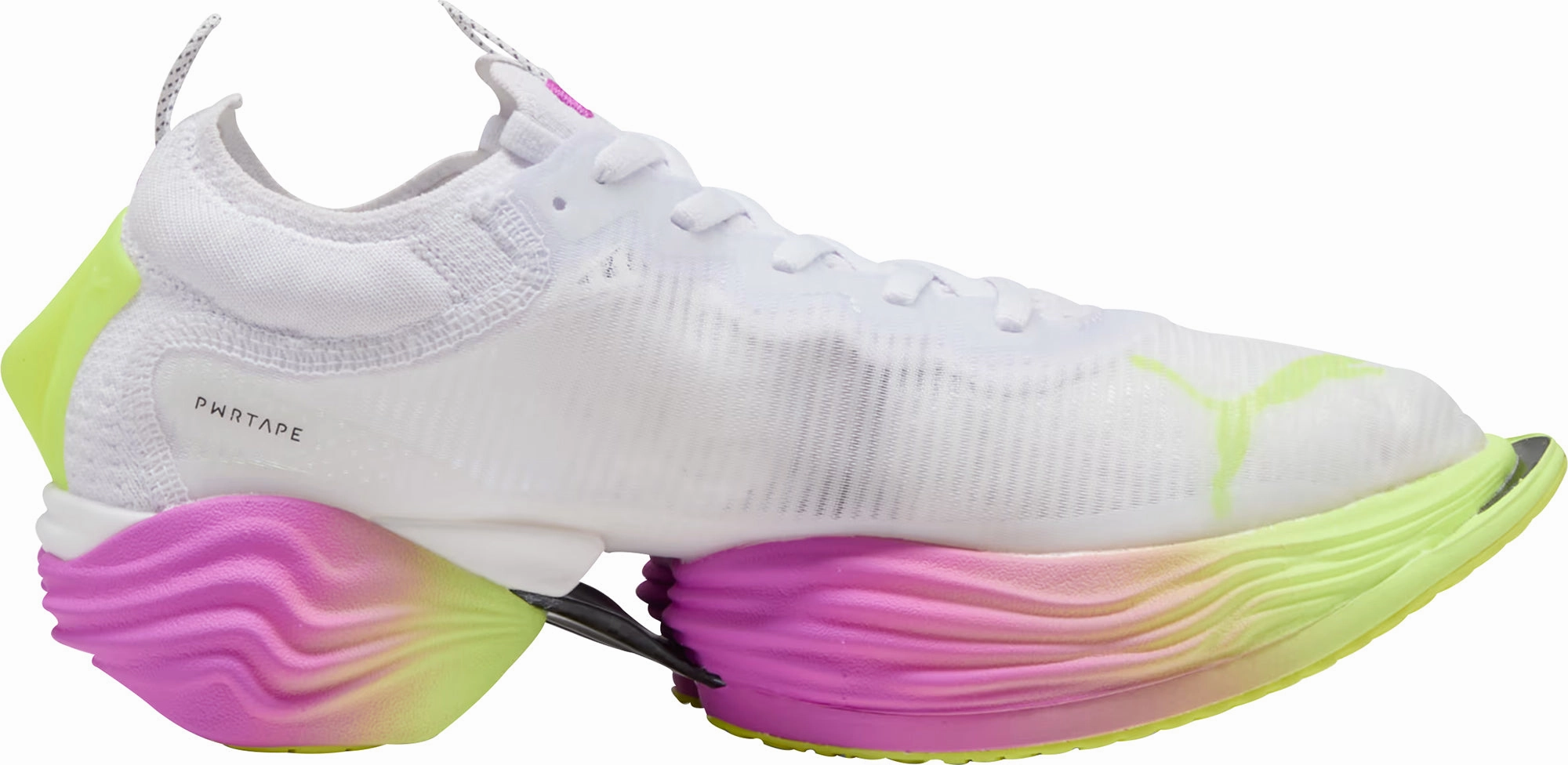 running in triathlons shoes Adaptive Flex Grooves Puma Fast-R Nitro Elite 2 Mens Running Shoes - White