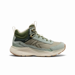 Anti Slip Women's Leiki Waterproof Leather Hiking Boot  |  Iceberg Green/Bronze Green