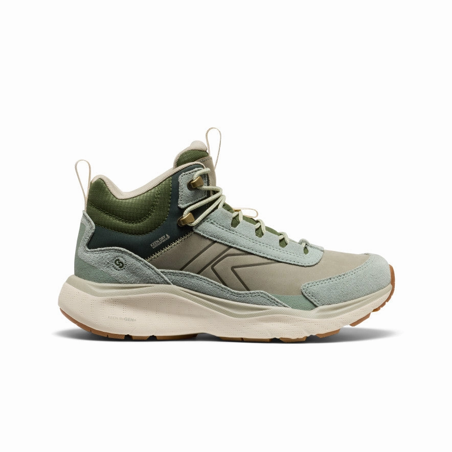 Anti Slip Women's Leiki Waterproof Leather Hiking Boot  |  Iceberg Green/Bronze Green