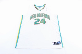 Reebok Logo New Orleans Pelicans Jamal Nashburn Basketball Jersey Adjustable Drop Tail Core Support