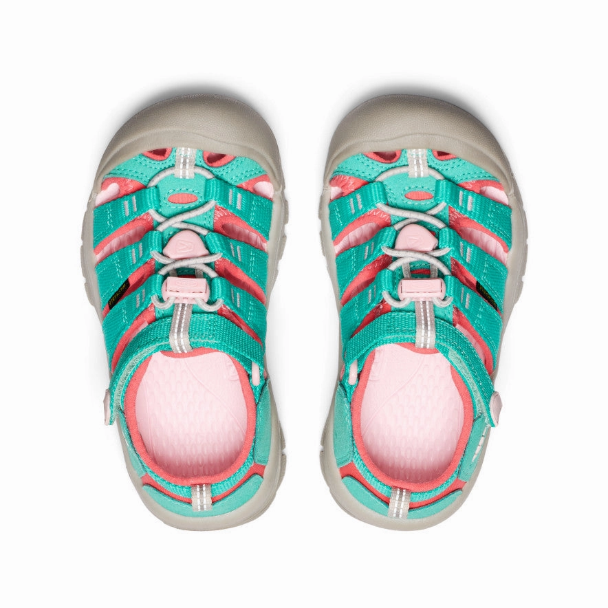 Supportive sports Little Kids' Newport H2  |  Bright Aqua/Giggle Pink
