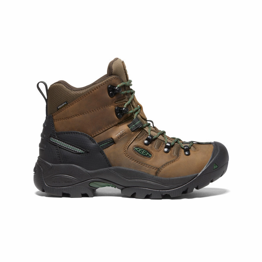 Men's Pittsburgh Energy 6" Waterproof Boot (Soft Toe)  |  Cascade Brown/Greener Pastures Comfortable Linings