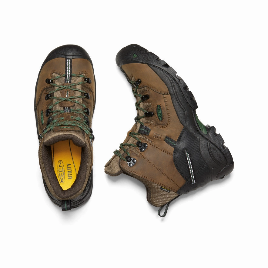 Comfortable Footbed Men's Pittsburgh Energy 6" Waterproof Boot (Soft Toe)  |  Cascade Brown/Greener Pastures