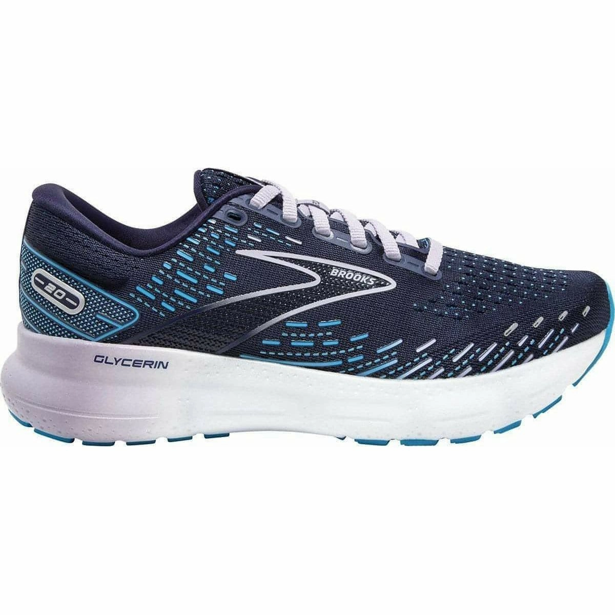 Advanced Airflow pronation - control Brooks Glycerin 20 Womens Running Shoes - Blue