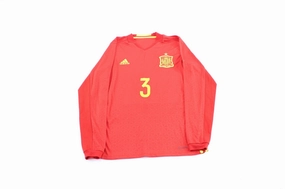 Neutral Look Adidas Embroidered Logo Spain Gerard Pique Striped Soccer Jersey