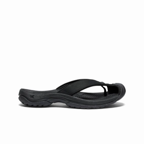 Women's Waimea Leather Flip-Flop  |  Black/Black Style Comfort