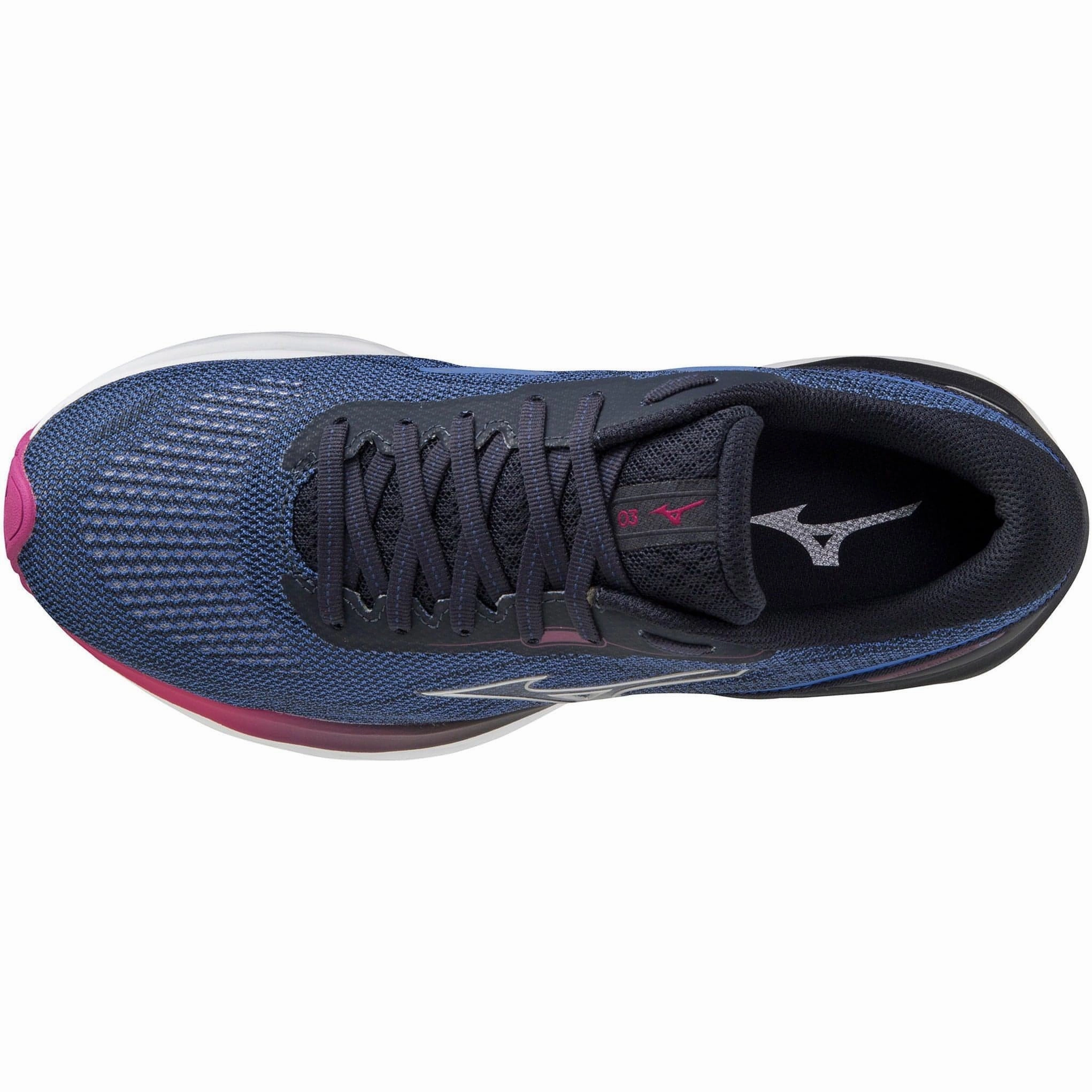 Sporty Aesthetic Mizuno Wave Skyrise 3 Womens Running Shoes - Navy