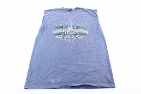 Breathable Performance Drop Shoulder 2004 Harley Davidson Motorsports Graphic Tank Top