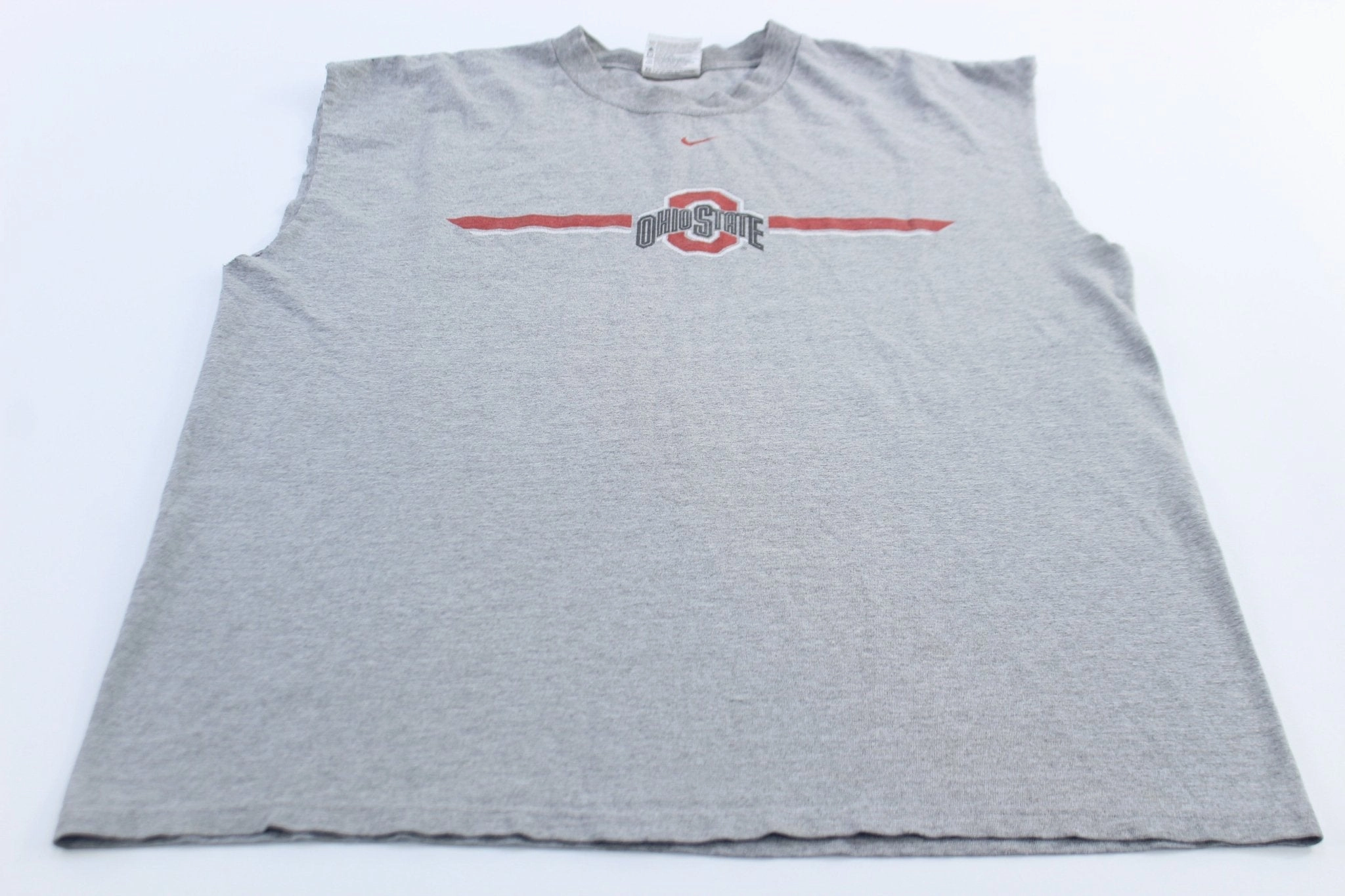 Fit For Action Nike Center Swoosh Logo Ohio State University Striped LS Tank Top