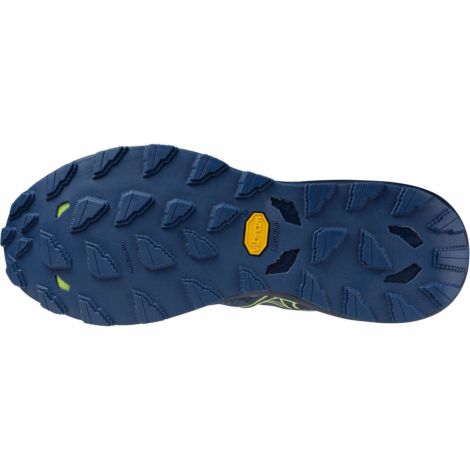 Odor Control Treatment Tongue Anchor System Mizuno Wave Daichi 8 Mens Trail Running Shoes - Blue