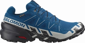 Collapsible Heel Salomon Speedcross 6 GORE-TEX Mens Trail Running Shoes - Blue