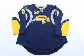 Reebok Embroidered Logo Buffalo Sabres Tyler Myers Hockey Jersey Non Chafe Edging Pre Shrunk Material